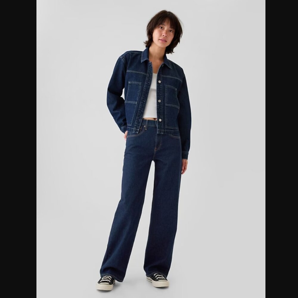 GAP Mid Rise 90's Loose- Dark Rinse